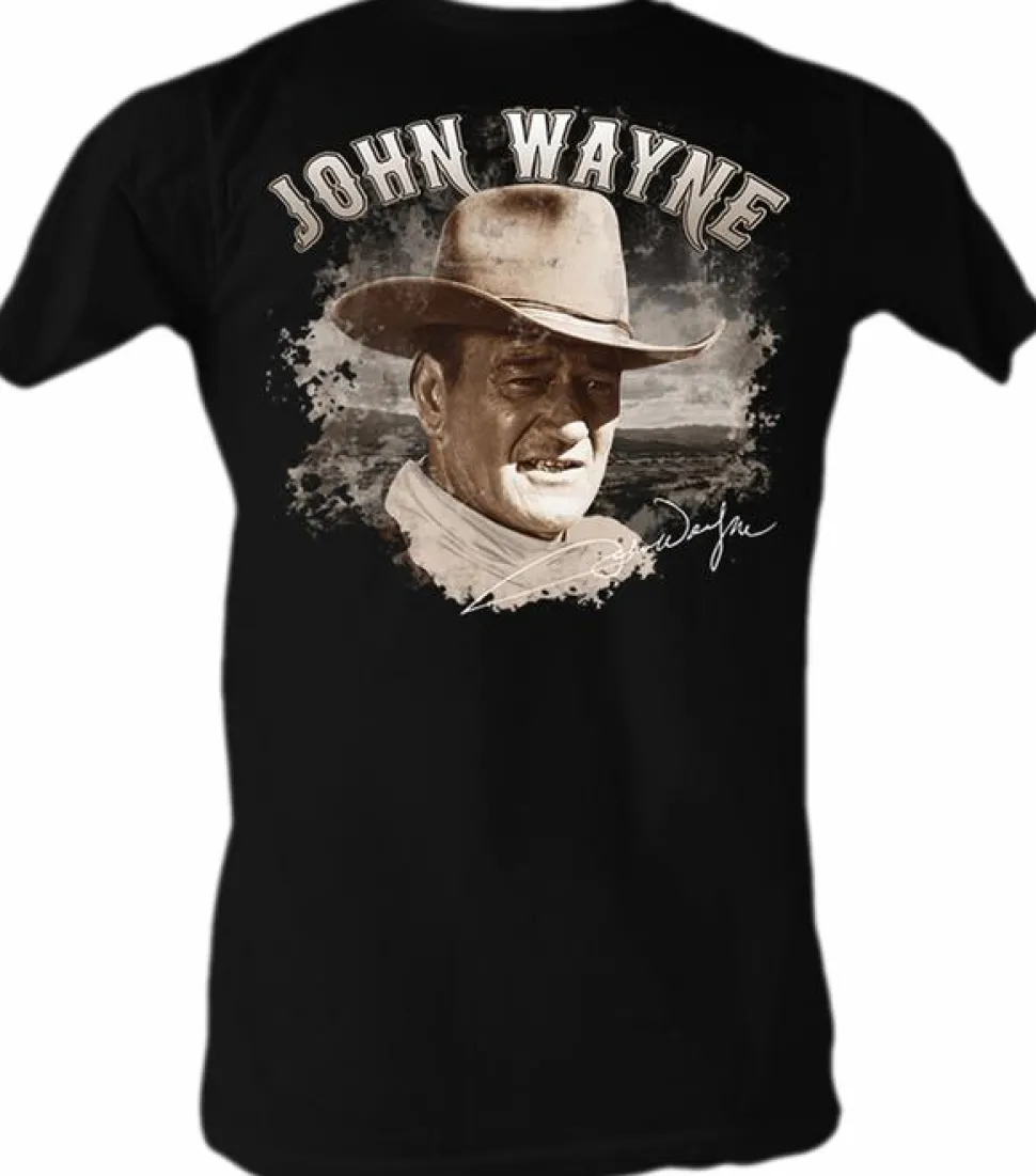 John Wayne - J-Dub Profile Black Male T-Shirt