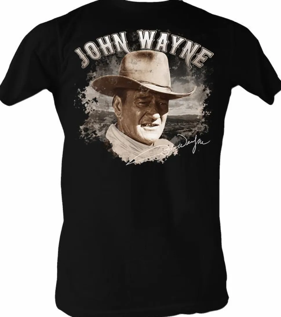 John Wayne - J-Dub Profile Black Male T-Shirt