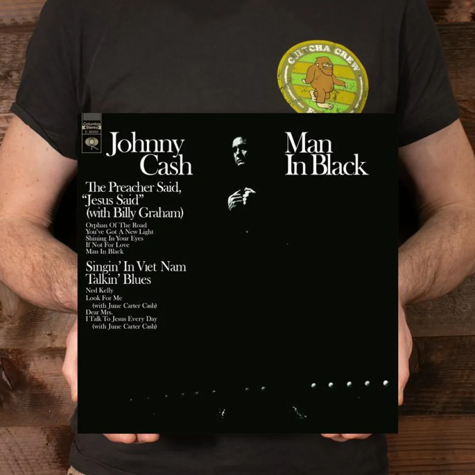 Johnny Cash - Man In Black LP Vinyl Record (Crystal Clear Vinyl)