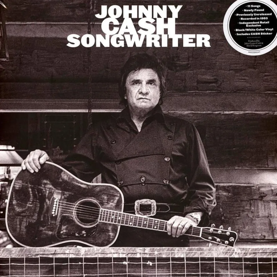 Johnny Cash - Songwriter LP Vinyl Record (Indie Exclusive Black/White Vinyl)