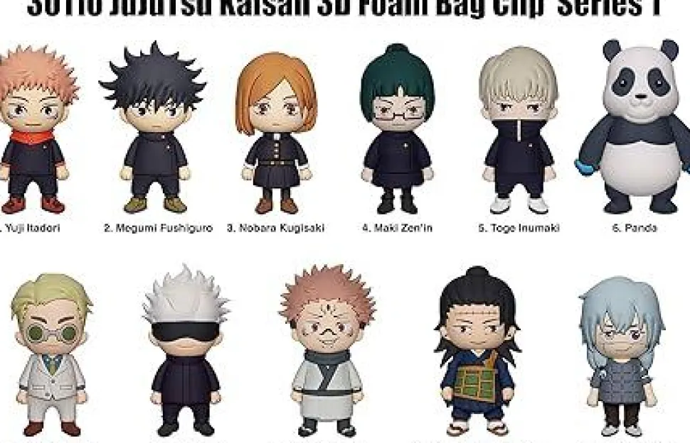 Jujutsu Kaisen - Series 01 3D Figural Foam Bag Clip Blind Bag (Display of 24)