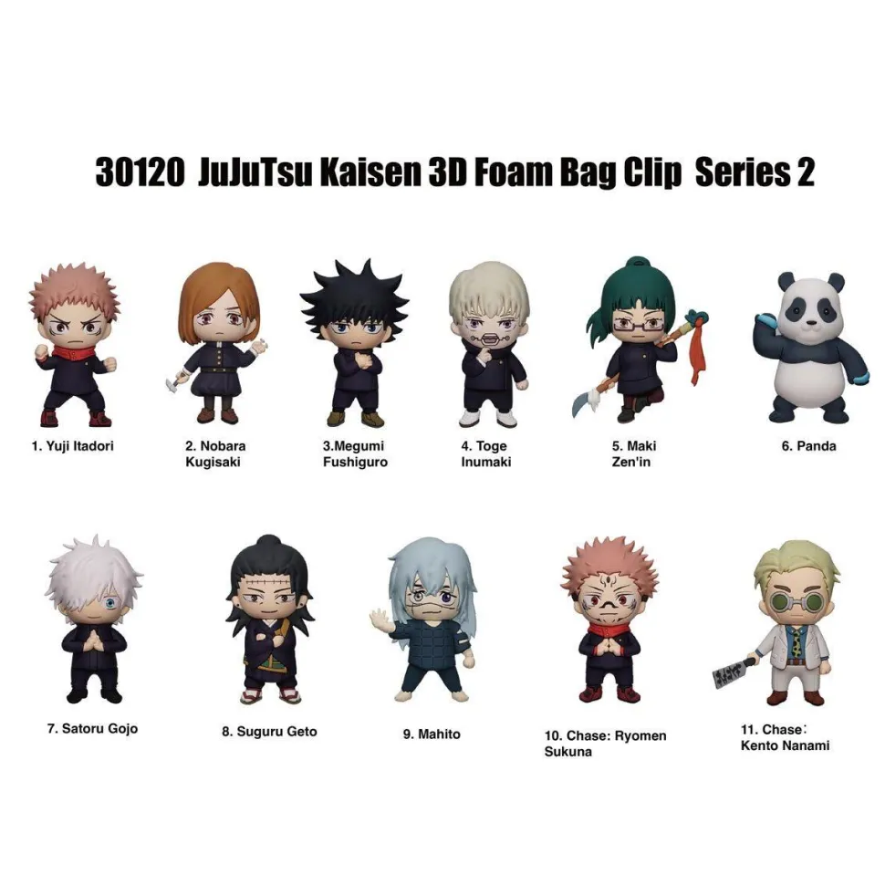 Jujutsu Kaisen - Series 02 3D Figural Foam Bag Clip Blind Bag (Display of 24)