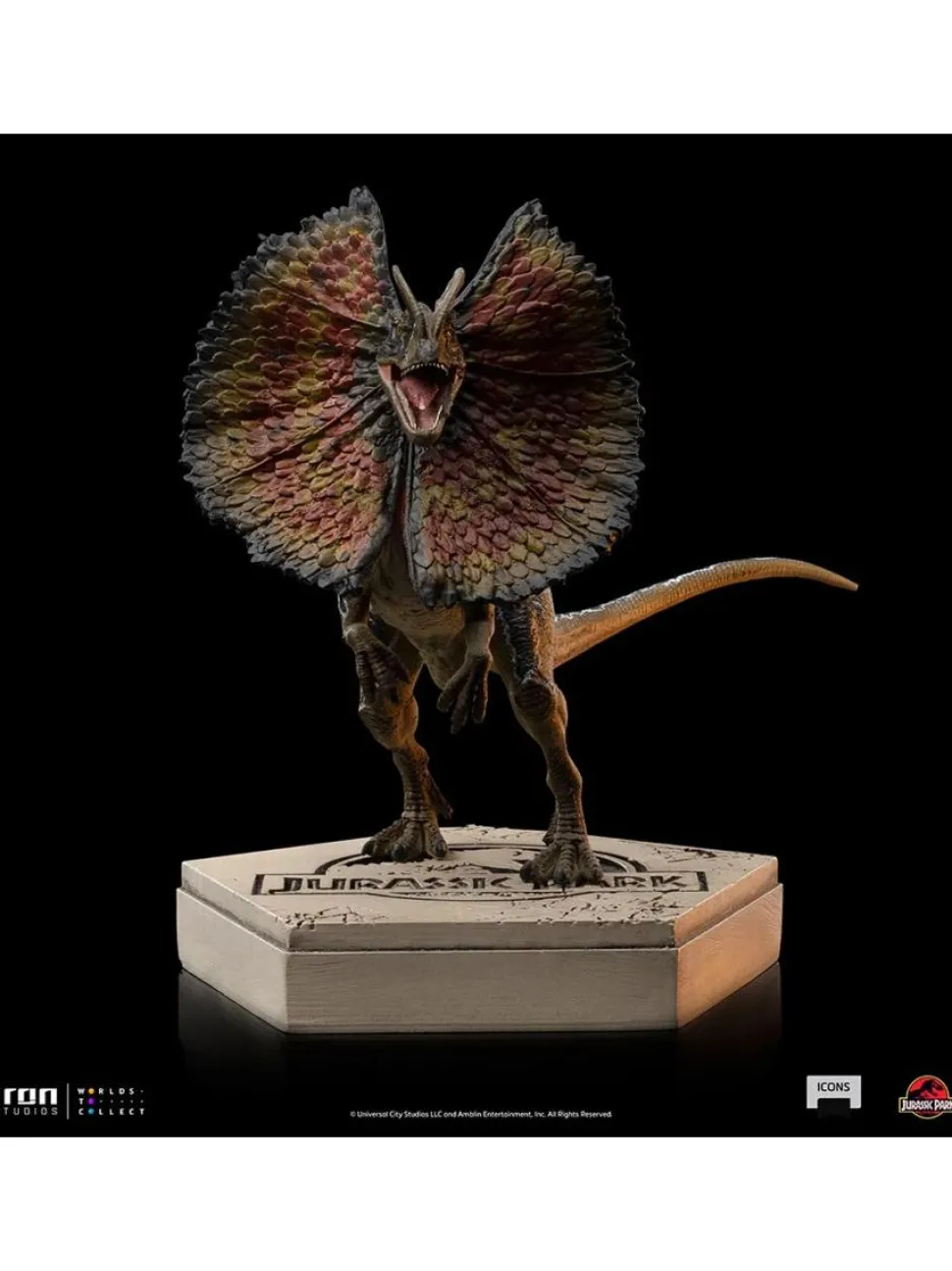 Jurassic Park - Dilophosaurus Icons 3.5” Statue