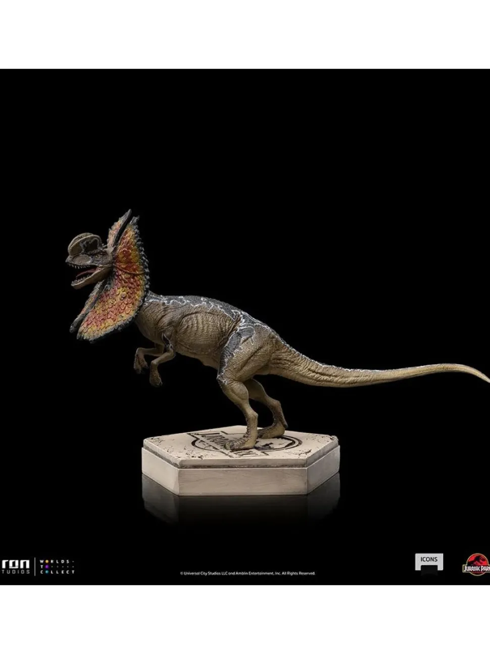 Jurassic Park - Dilophosaurus Icons 3.5” Statue