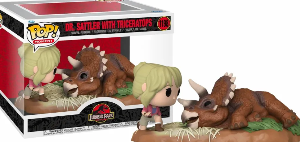 Jurassic Park - Dr. Ellie Sattler with Triceratops Movie Moments Pop! Vinyl Figure