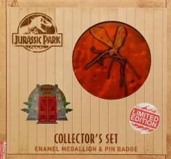 Jurassic Park - Enamel Medallion & Pin Badge Limited Edition Collector's Set