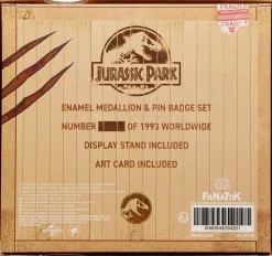 Jurassic Park - Enamel Medallion & Pin Badge Limited Edition Collector's Set