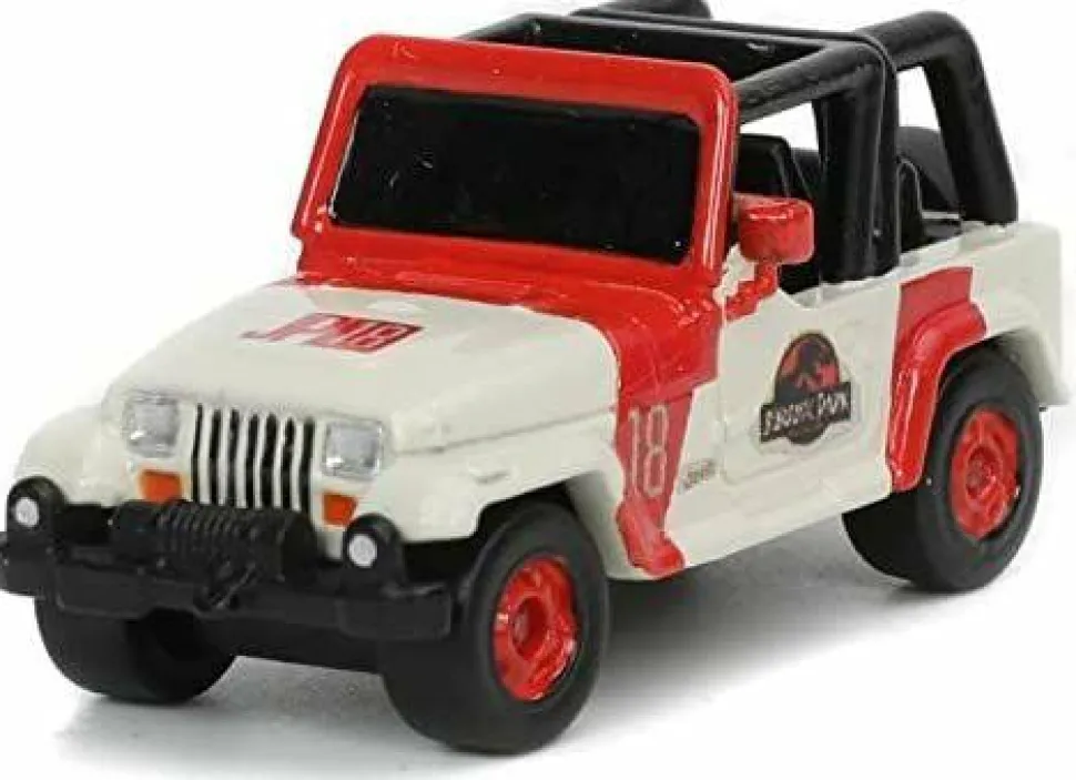 Jurassic Park - Helicopter, 1992 Jeep Wrangler & 1992 Ford Explorer Nano Hollywood Rides 1.5” Die-Cast Vehicle Replica 3-Pack