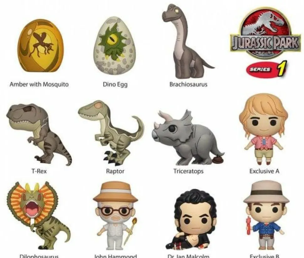 Jurassic Park - Series 1 3D Figural Foam Bag Clip Blind Bag (Display of 24)
