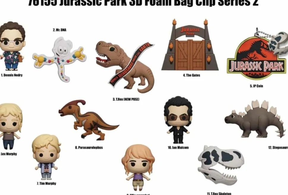 Jurassic Park - Series 2 3D Figural Foam Bag Clip Blind Bag (Display of 24)
