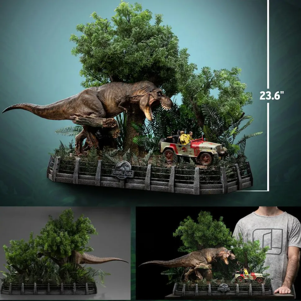 Jurassic Park - T-Rex Chase Demi Art Scale 1/20th Scale Diorama Statue