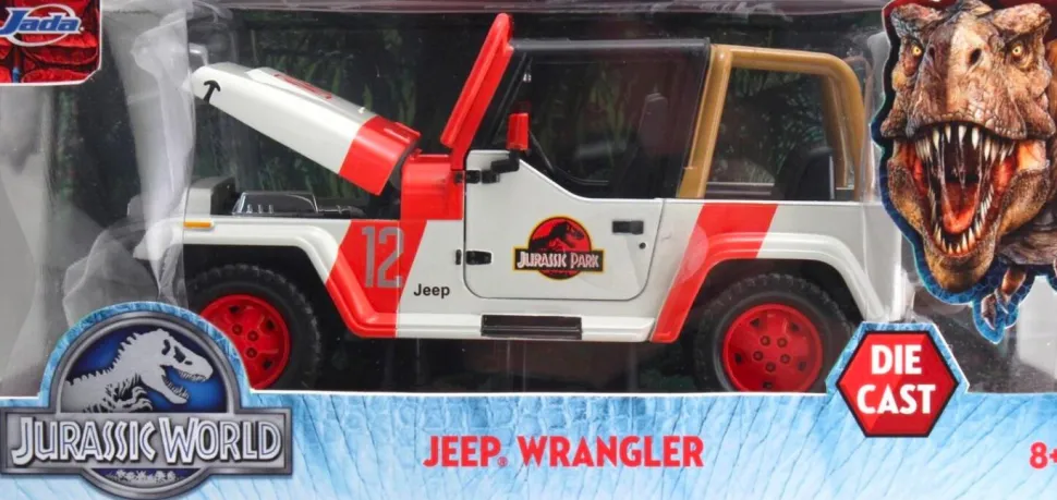 Jurassic World - 1992 Jeep Wrangler 1/24th Scale Hollywood Rides Die-Cast Vehicle Replica