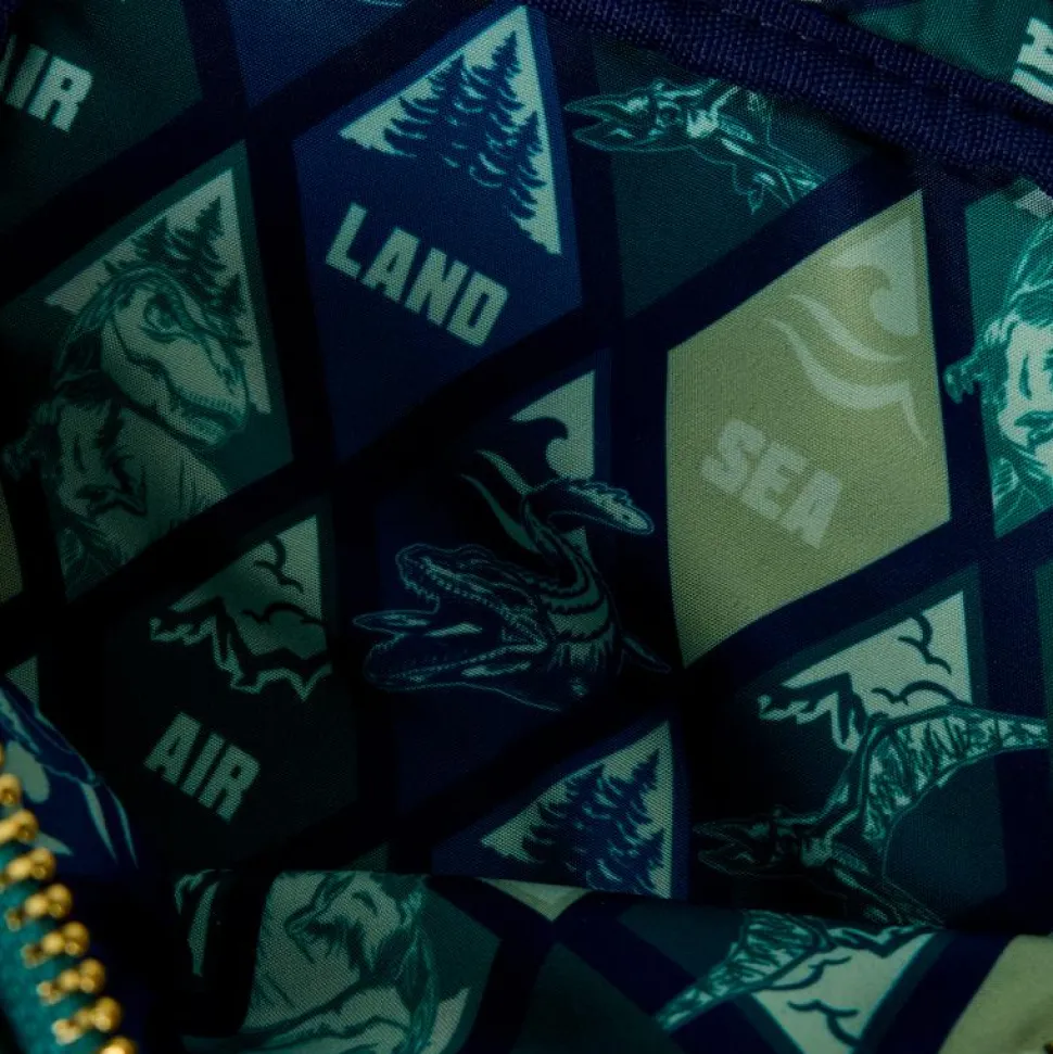 Jurassic World - Dinosaur Silhouette 4" Faux Leather Sling Crossbody Bag with Coin Purse