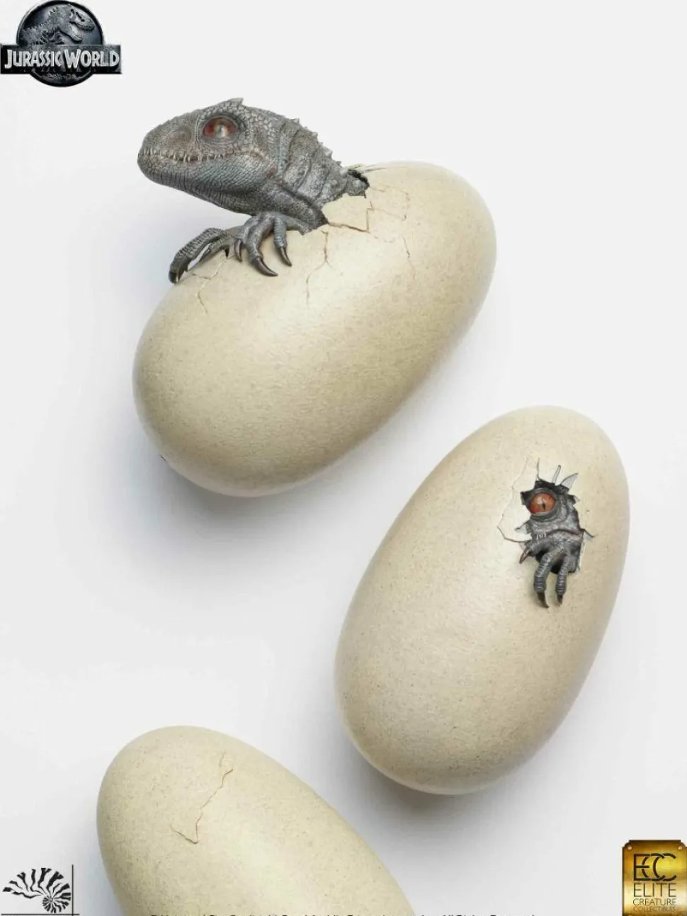 Jurassic World - Indominus Rex Hatching 1/2 Scale Statue 3-Pack