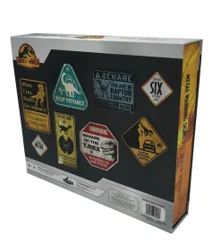 Jurassic World - Metal Warning Signs Scaled Replica Box Set