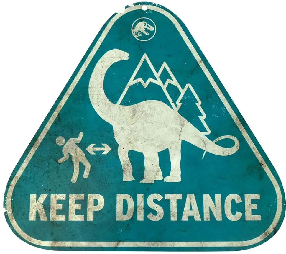 Jurassic World - Metal Warning Signs Scaled Replica Box Set