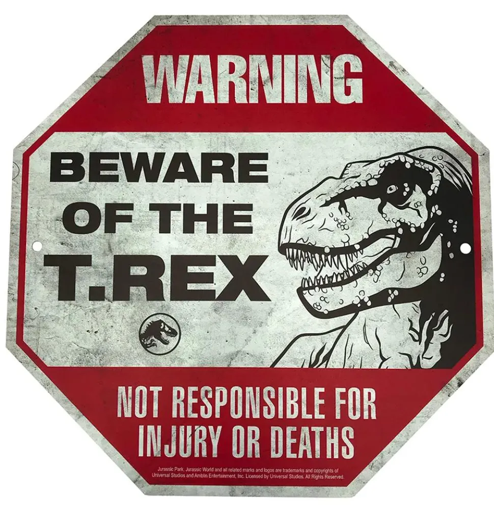 Jurassic World - Metal Warning Signs Scaled Replica Box Set