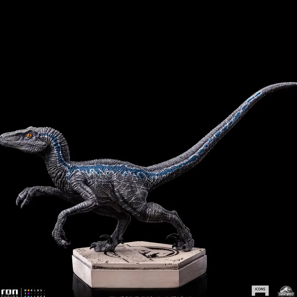 Jurassic World - Velociraptor Blue Icons 4” Statue