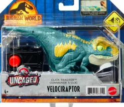 Jurassic World Dominion - Blue Velociraptor Uncaged Click Tracker 6” Electronic Toy