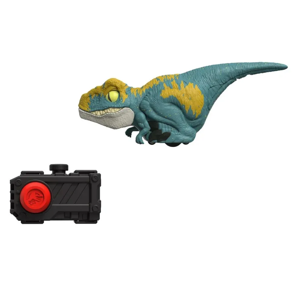 Jurassic World Dominion - Blue Velociraptor Uncaged Click Tracker 6” Electronic Toy
