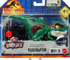Jurassic World Dominion - Green Velociraptor Uncaged Click Tracker 6” Electronic Toy