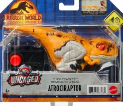 Jurassic World Dominion - Orange Atrociraptor Uncaged Click Tracker 6” Electronic Toy