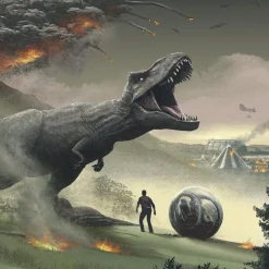 Jurassic World: Fallen Kingdom - Original Motion Picture Soundtrack by Michael Giacchino 2xLP Vinyl Record (“Indo-Raptor” Orange Stripe Coloured Vinyl)