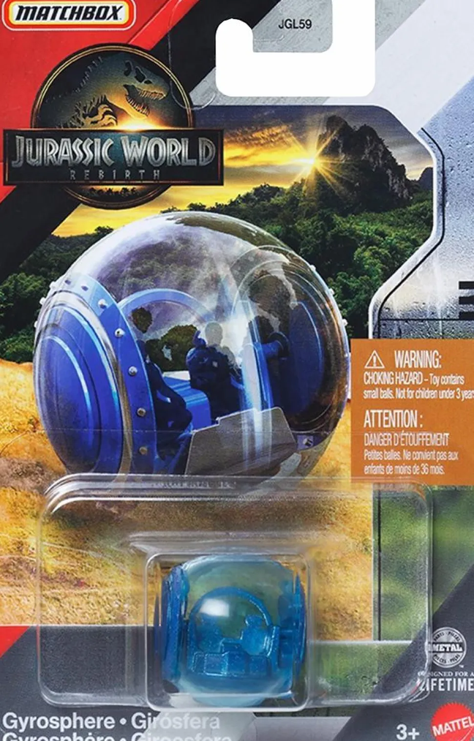 Jurassic World: Rebirth (2025) - Gyrosphere Matchbox 1/64th Scale Die-Cast Vehicle Replica