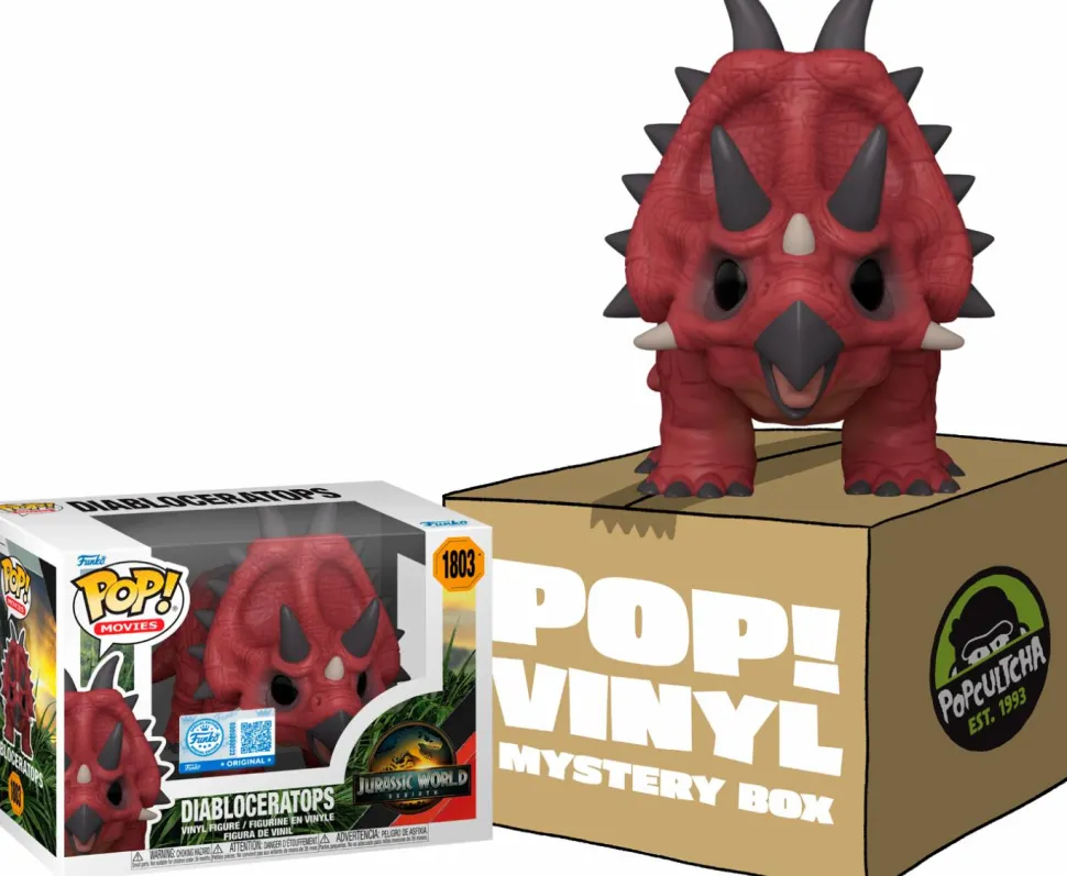 Jurassic World: Rebirth (2025) - Diabloceratops Mystery Box (Includes Diabloceratops & 3 Exclusive Pop! Vinyl Figures)
