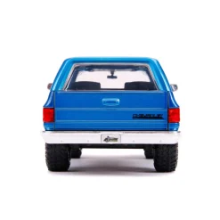 Just Trucks - Blue 1980 Chevy Blazer with Tyre Rack 1/24th Scale Die-Cast Vehicle Replica
