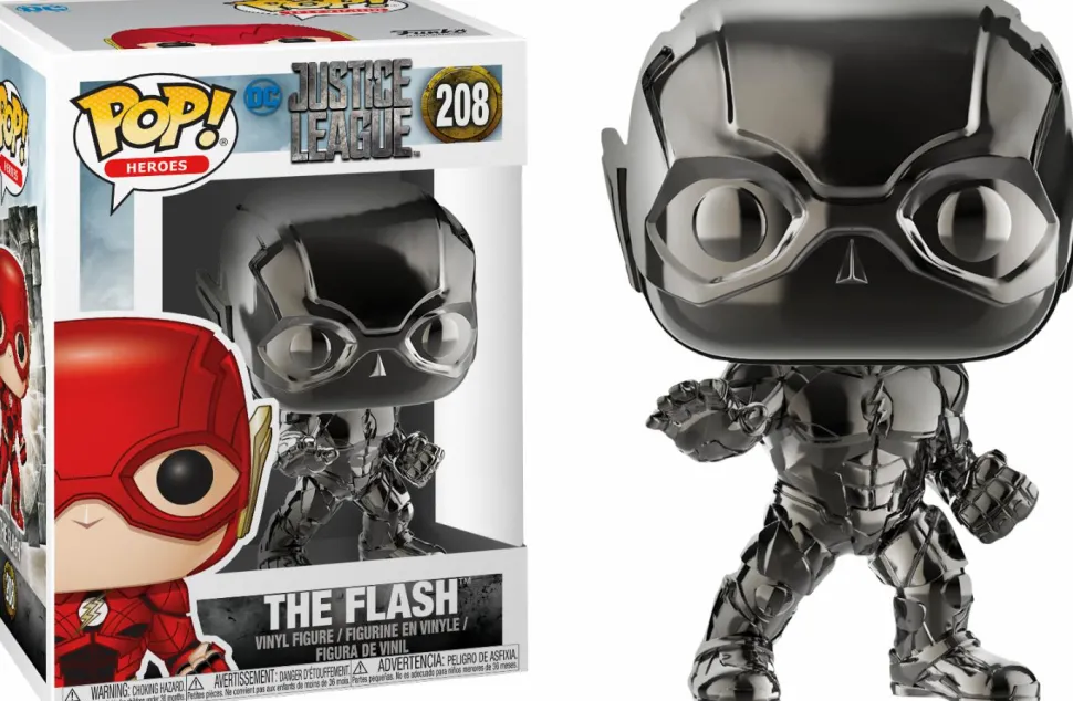 Justice League (2017) - The Flash Hematite Black Chrome Pop! Vinyl Figure
