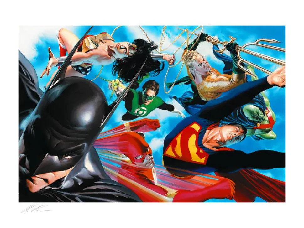 Justice League - JLA Liberty and Justice: Liberate Fine Art Print by Alex Ross