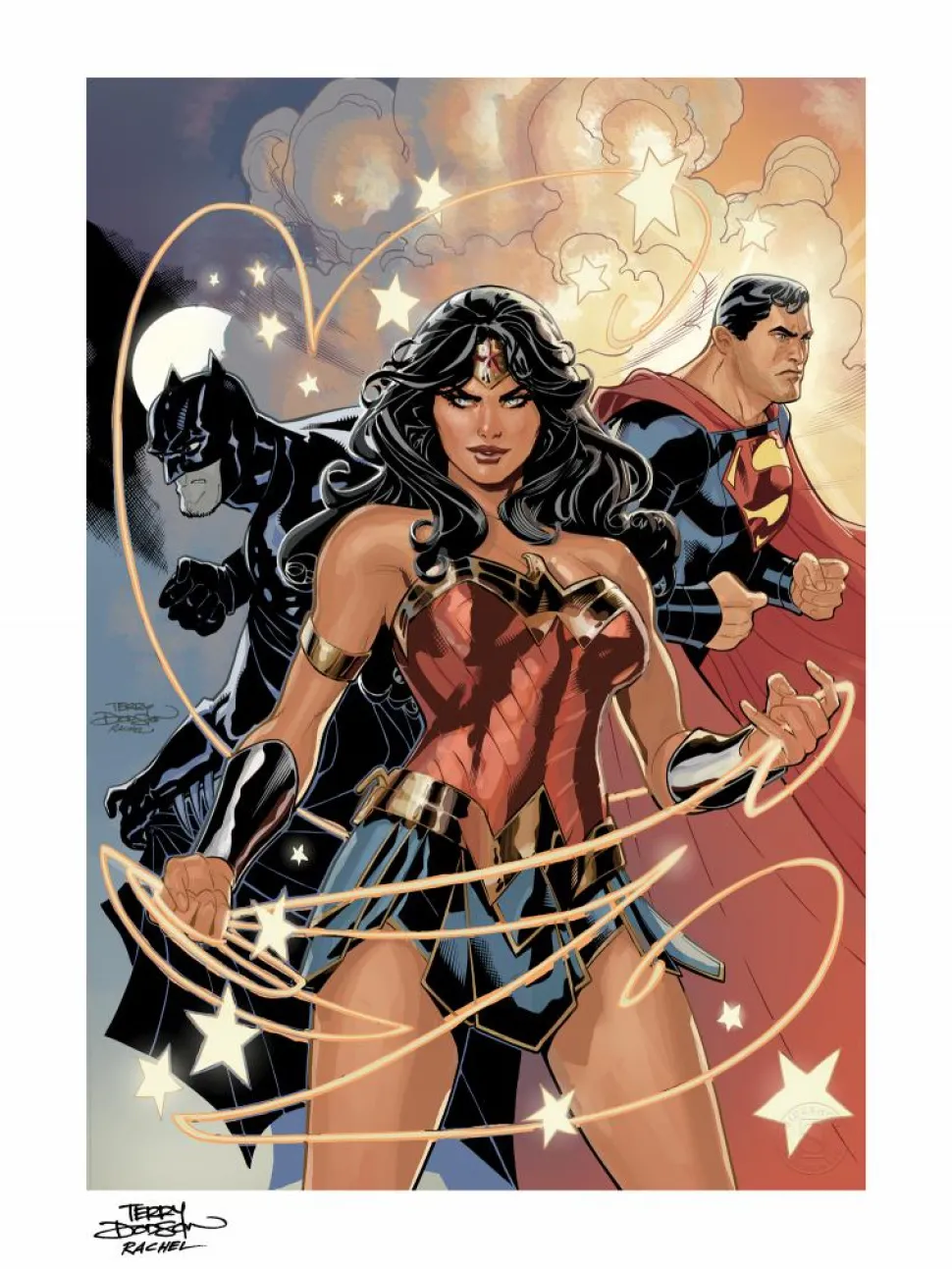 Justice League - Justice League Fine Art Print by Rachel & Terry Dodson