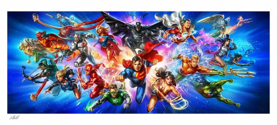 Justice League - Justice League: The World's Greatest Super Heroes Fine Art Print by Ian MacDonald