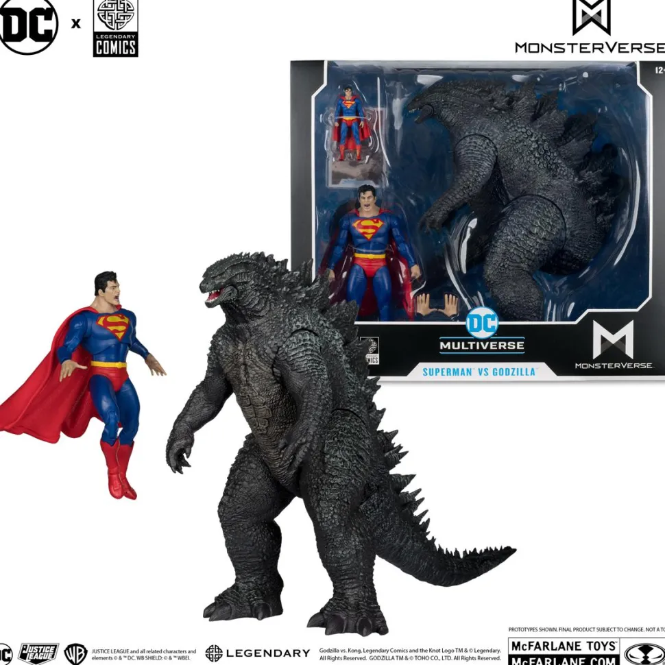 Justice League vs. Godzilla vs. Kong - Superman vs. Godzilla DC Multiverse 7" Scale Action Figure 2-Pack
