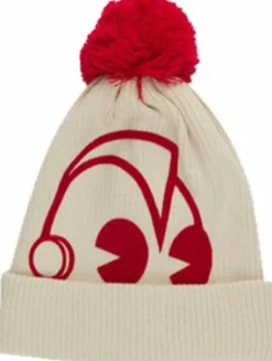 Kidrobot - Peek-A-Bot Beanie Natural White/Cream & Red
