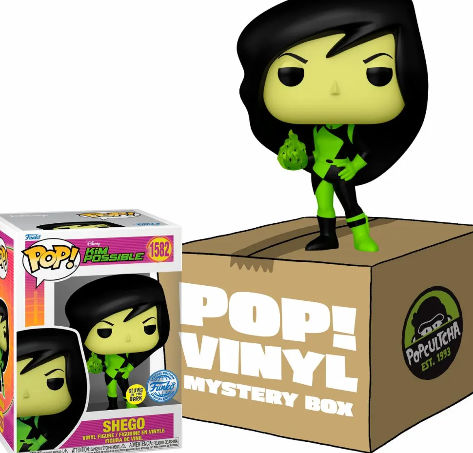 Kim Possible - Shego Glow-in-the-Dark Mystery Box (Includes Shego & 3 Exclusive Pop! Vinyl Figures)