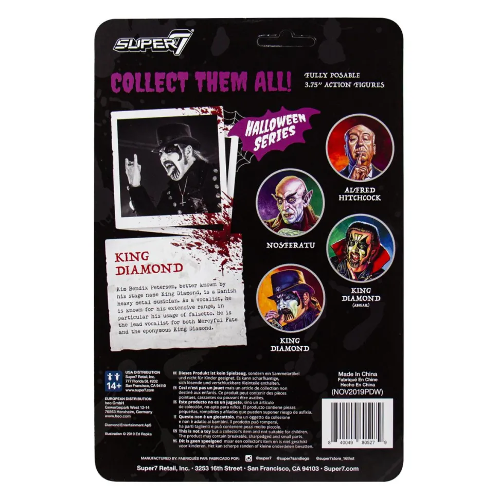 King Diamond - King Diamond Top Hat ReAction 3.75” Action Figure