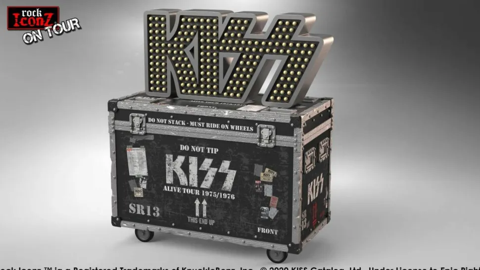 KISS - Alive! Stage Sign Road Case & Stage Backdrop Rock Iconz On Tour Scaled Replica