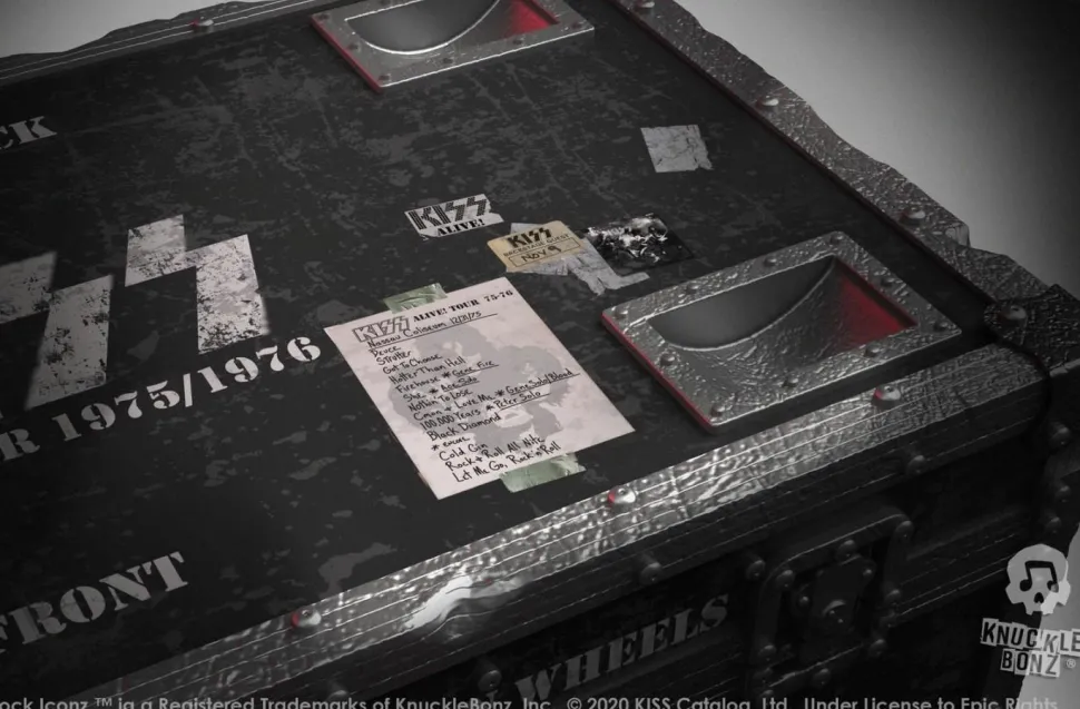 KISS - Alive! Stage Sign Road Case & Stage Backdrop Rock Iconz On Tour Scaled Replica