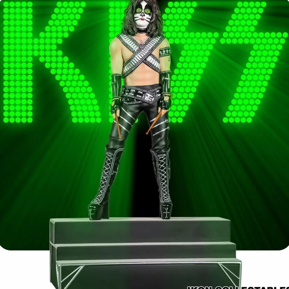 KISS - Love Gun Tour ’77 1/6th Scale Statue Bundle (Set of 4 Statues + Light Up Sign)