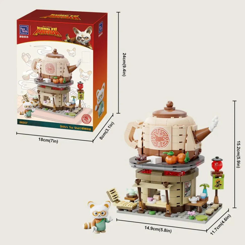 Kung Fu Panda - Shifu's Tea Stall Mini Street View Building Block Construction Set (335 Pieces)
