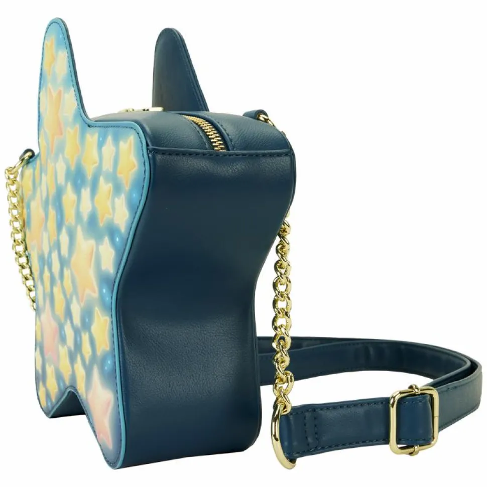 La Luna - Star Glow in the Dark Light Up 9" Faux Leather Crossbody Bag