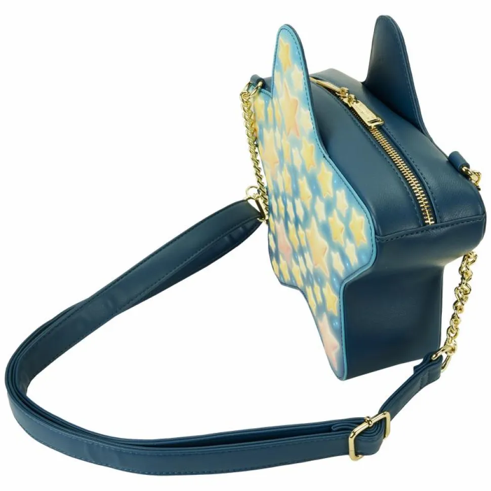 La Luna - Star Glow in the Dark Light Up 9" Faux Leather Crossbody Bag