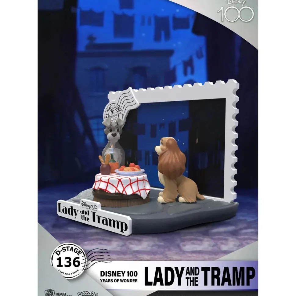 Lady and the Tramp (1955) - Lady and the Tramp Disney 100th Anniversary D-Stage 6" Diorama Statue