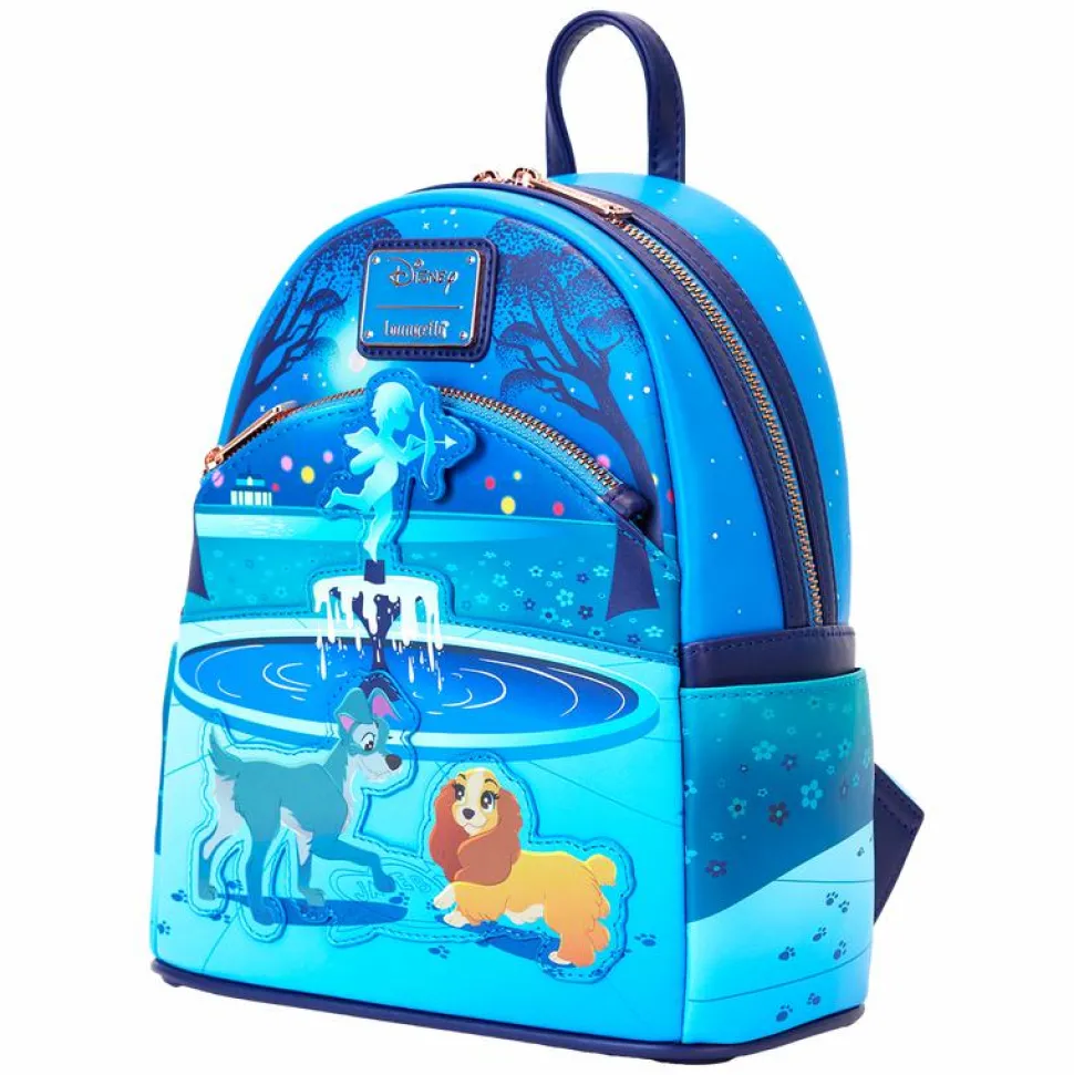 Lady and the Tramp (1955) - 70th Anniversary 10" Faux Leather Mini Backpack