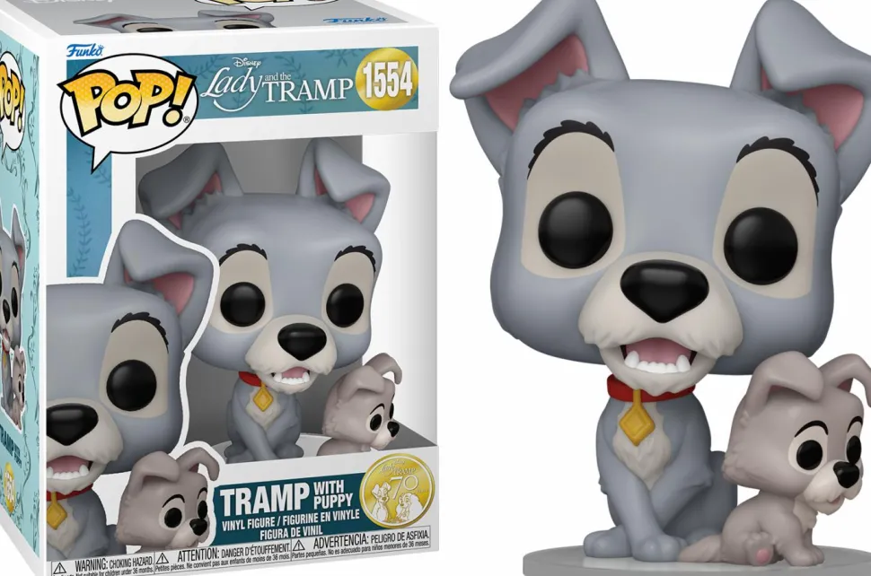 Lady and the Tramp (1955) - Tramp with Puppy 70th Anniversary Pop! Vinyl Figure