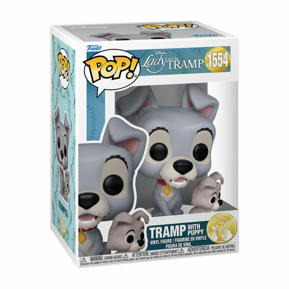 Lady and the Tramp (1955) - Tramp with Puppy 70th Anniversary Pop! Vinyl Figure