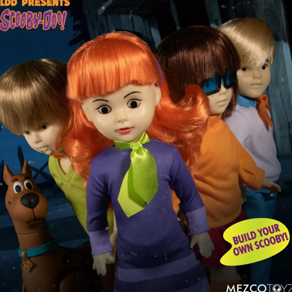 LDD Presents - Scooby-Doo & Mystery Inc Build-A-Figure 10” Living Dead Doll Bundle (Set of 4)