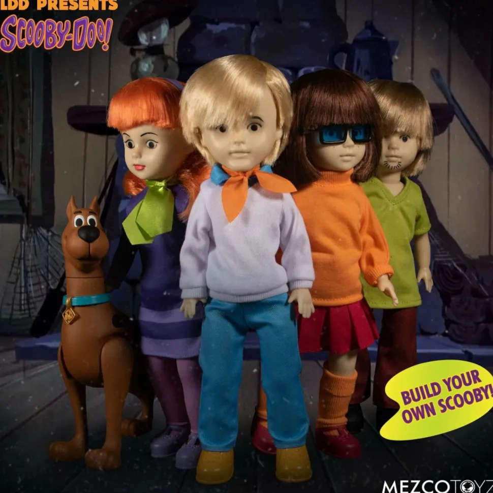 LDD Presents - Scooby-Doo & Mystery Inc Build-A-Figure 10” Living Dead Doll Bundle (Set of 4)
